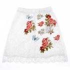 2018 Fashion 100% Nylon lace composition with wholesales price transparent textile cheap white fabric roll