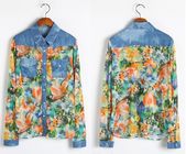 HOT Sale 32S*32S Cotton Jacquard denim fabric Colorful camouflage fabric shirt