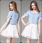 Fashion with soft feeling High Elastic Linen Wholesale Chiffon Fabric for Girls' Dress