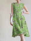 100% Silk Elastic crepe DE chine 18MM Anti-Wrinkle Digital printing Design for Girl fashion Dress with luxury