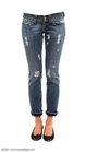 Lady denim jean fashion skinny thickness thread jeans