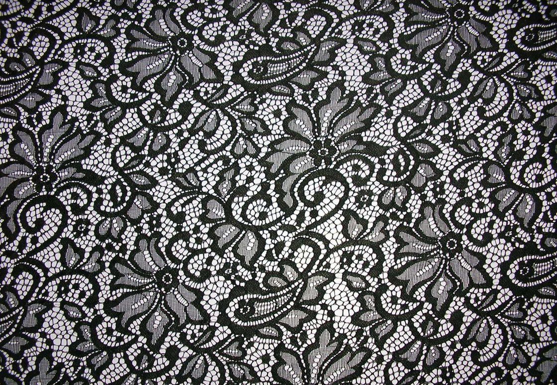 Fashion design Quality S404 Textile Nylon Spandex Lace Dress Guipure Lace Fabric